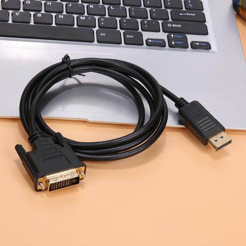 1,8 m Mini Displayport DP Thunderbolt mini DP a DVI Cable adaptador macho Cable adaptador DVI puerto de visualización para HDTV/monitor/proyector