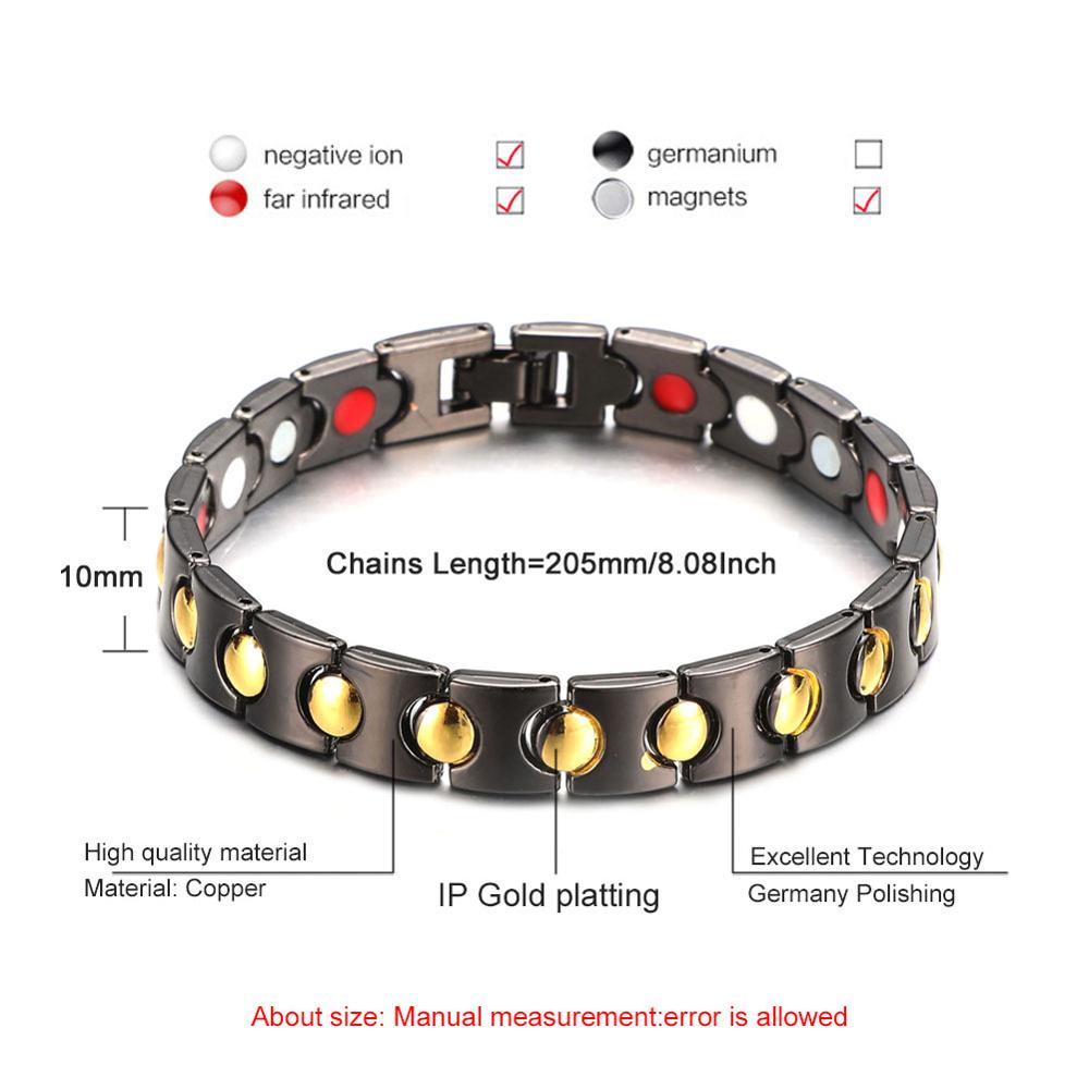 Gesundheit Pflege Germanium Magnetische Armbinde für Arthritis Karpaltunnel 316L Edelstahl Energie Therapie Armreifen Abnehmen Therapie