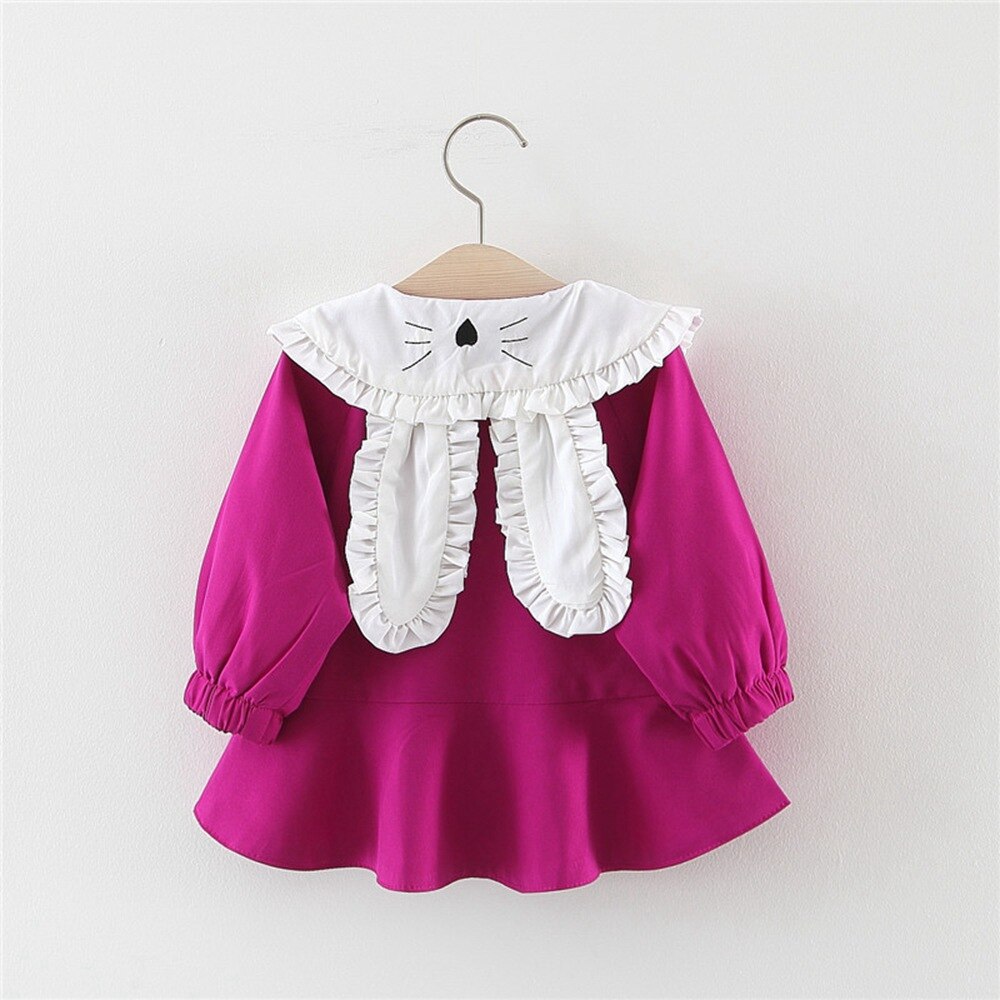 Ragazze di autunno Giubbotti cardigan Cappotto per 1-4 T bambini Ragazza Del bambino Neonati A Maniche Lunghe Orecchie di Coniglio Arco trincea e Impermeabili bambini Outwear S9326