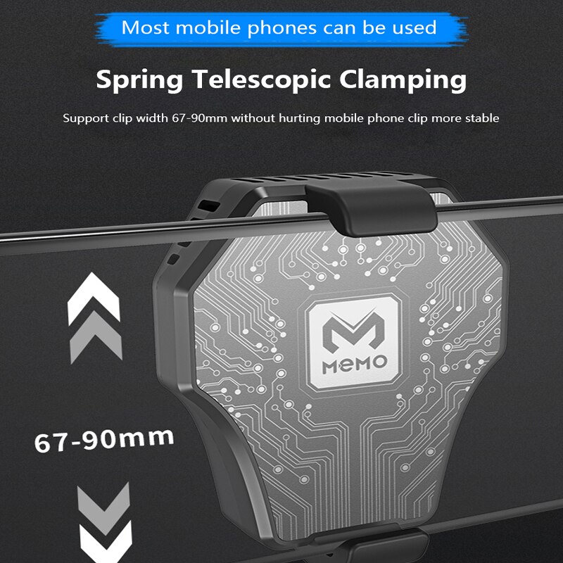 Mobile Phone Cold Clamp Radiator Phone Cooling Fan Case Cold Wind Handle Fan For DL01 PUGB Phone Cooler Phone Cooling Fan Case