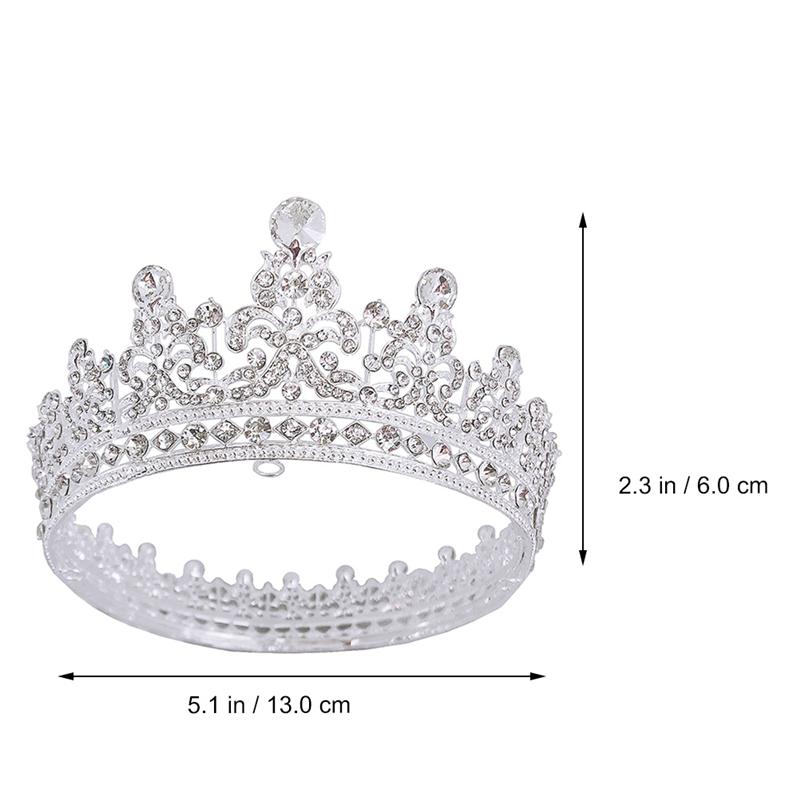 Coiffure de mariée élégante, couronne brillante, coiffure de mariage en cristal, 1 pièce