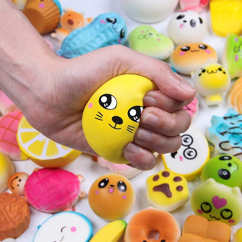 Zufällig Squishies Langsam steigend Kawaii Simulation SchöNe Dekompression Spielzeug Stressabbau Ball PU Schlüsselanhänger Smooshy Matschig