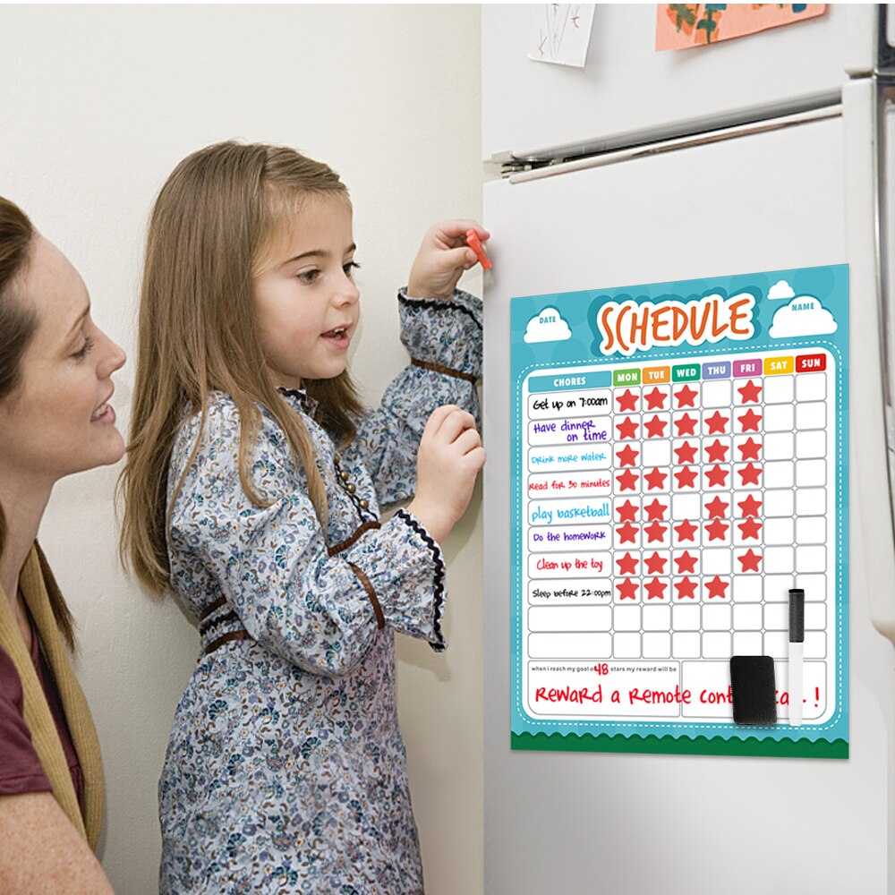 Magnetische Kids Tijdschema Voor Koelkast Sticker Wekelijkse Planner Te Doen Lijst Bericht Memo Whiteboard Karwei Beloning Grafiek Kalender