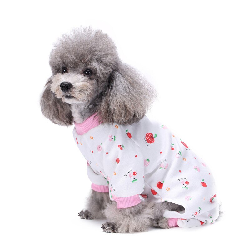 Cute Dog Pajamas Pet Clothes for Small Dog Shirt Jumpsuit Jammies XS-XL