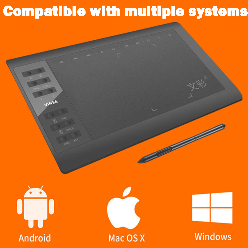 10 Inch tableta grafica graphic tablet drawing tablet 12 Express-Keys with 8192 Levels Battery-Free Stylus Holder