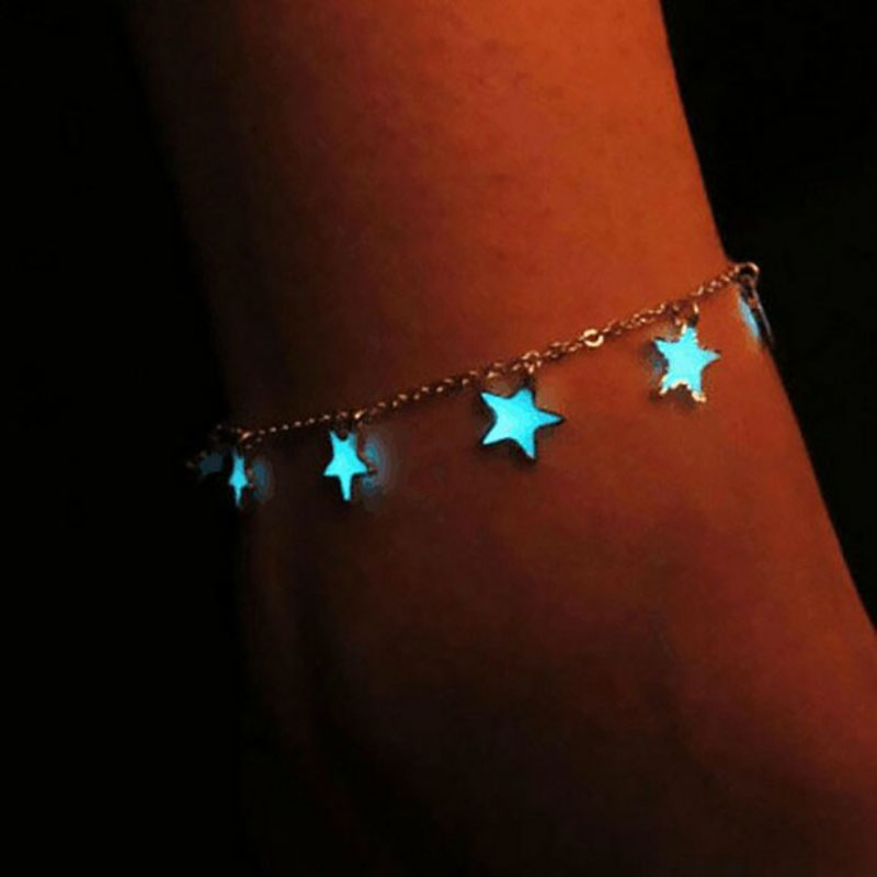 Boho ketting beenarmband ster hanger enkelbandjes voor vrouwen glow in dark enkelbandje armband sieraden enkelbandje tobilleras pulsera para