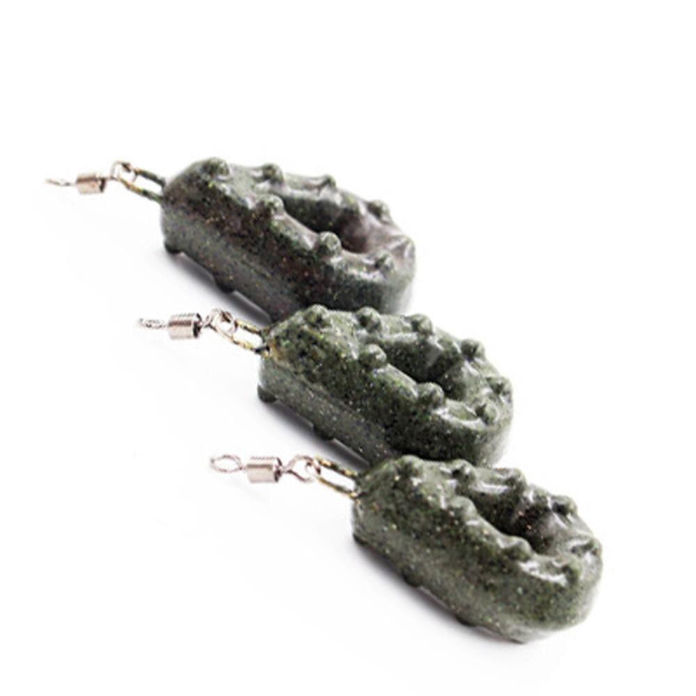 JIGEECARP 2PCS Carp Fishing Tapered Flat Pear Shaped Lead Sinkers Pebble Weight Mimic Coated Fishing Lead Weights