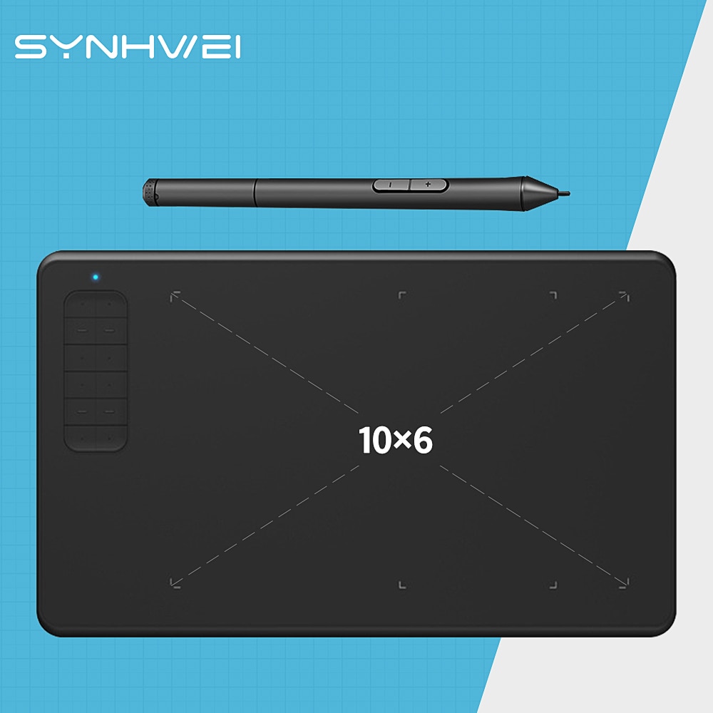 10×6 inch Graphics Drawing Tablet With 8192 Levels Digital Pen Writing Pad Board For PC Windows Mac OS Android Phone