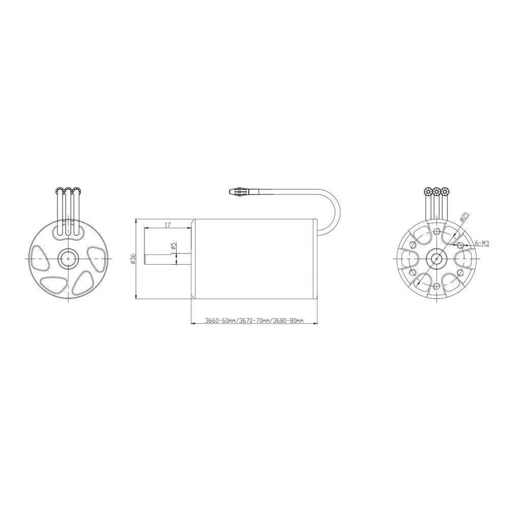 SURPASSHOBBY 3680 1500KV Bürstenlosen Motor mit 36-L Wasser Kühlung Jacke Combo Set für 800-1000mm RC Boot Modell teile