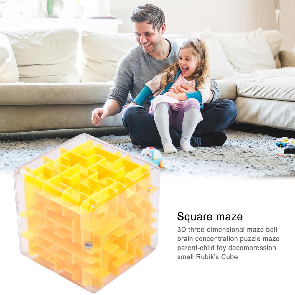 Puzzle Spiele 3D Würfel Labyrinth Spielzeug Spiele Fall Box Balance Herausforderung Puzzle Magische Würfel Stahl Ball Maze Pädagogisches Spielzeug Für kinder
