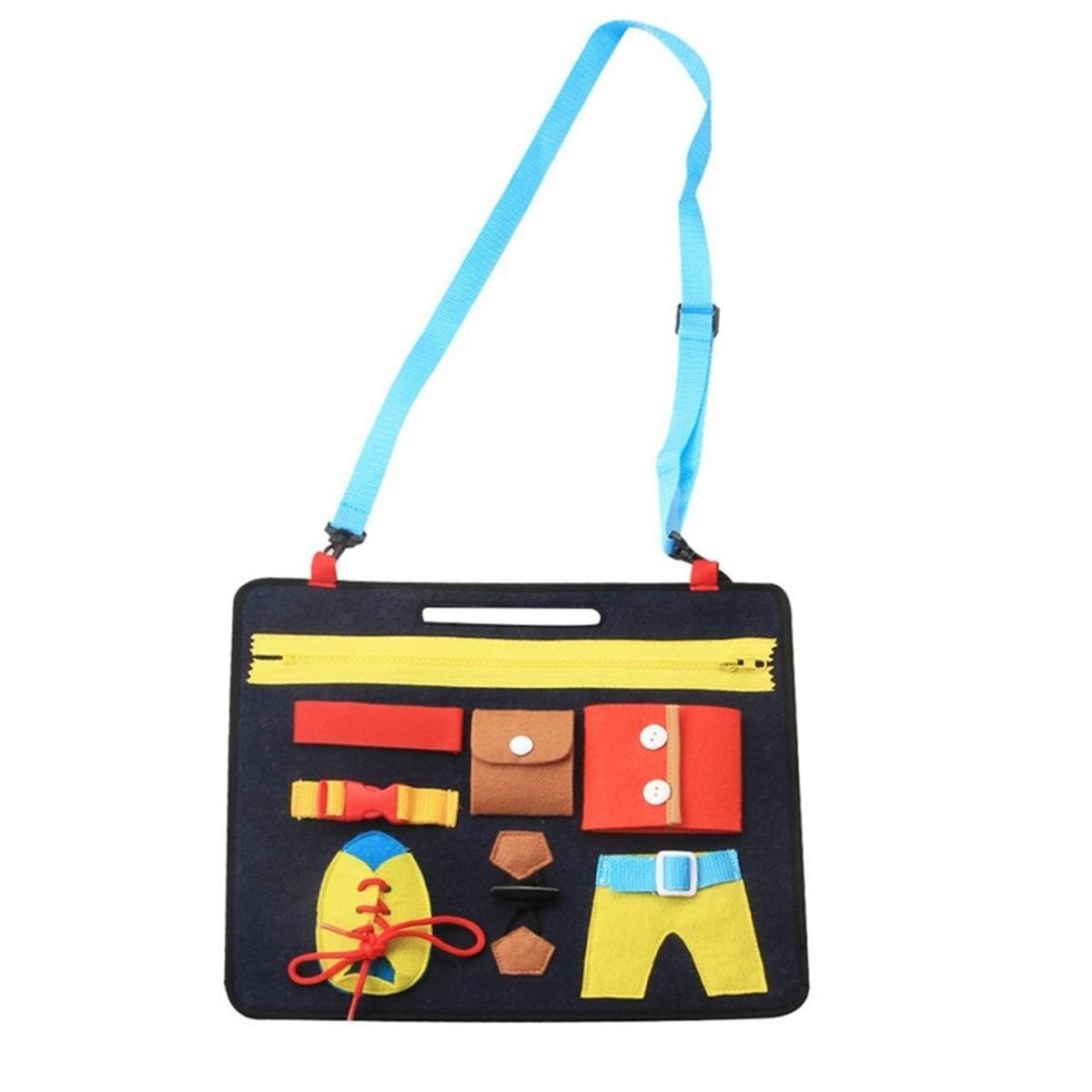 Baby speelgoed viltbord kinderen kleuterschool educatief speelgoed leren kleding dragen gesp educatief speelgoed 1-5 jaar oud