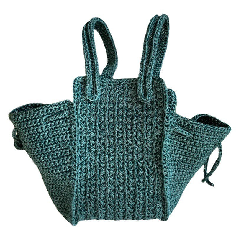 TPRPYN – sac trapèze avec crochet en fil, kit de bricolage, grand ensemble de sacs à main en tricot fait à la main, sac à bandoulière pour débutant