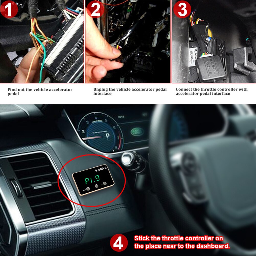 Pedal Commander 9 Drives Racing Portable Plug And Play Car Electronic Power Converter Speed Up Reduce Delay Throttle Controller
