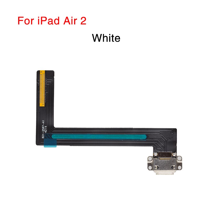 1 pçs doca de carregamento usb para ipad 2 3 4 5 6 ar 1 2 mini 1 2 3 4 pro 9.7 carregador porto de carregamento doca conector usb cabo flexível dados: For iPad6 Air2 White