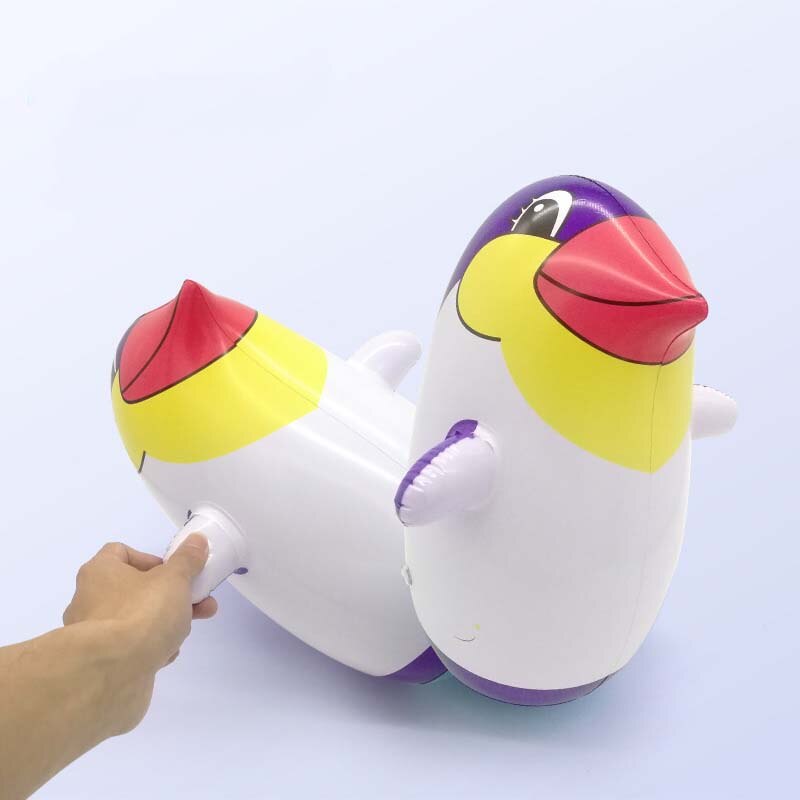 Flotador inflable de pingüino para niños y adultos, anillo de natación para en la piscina, juguete para deportes acuáticos, vaso de pingüino