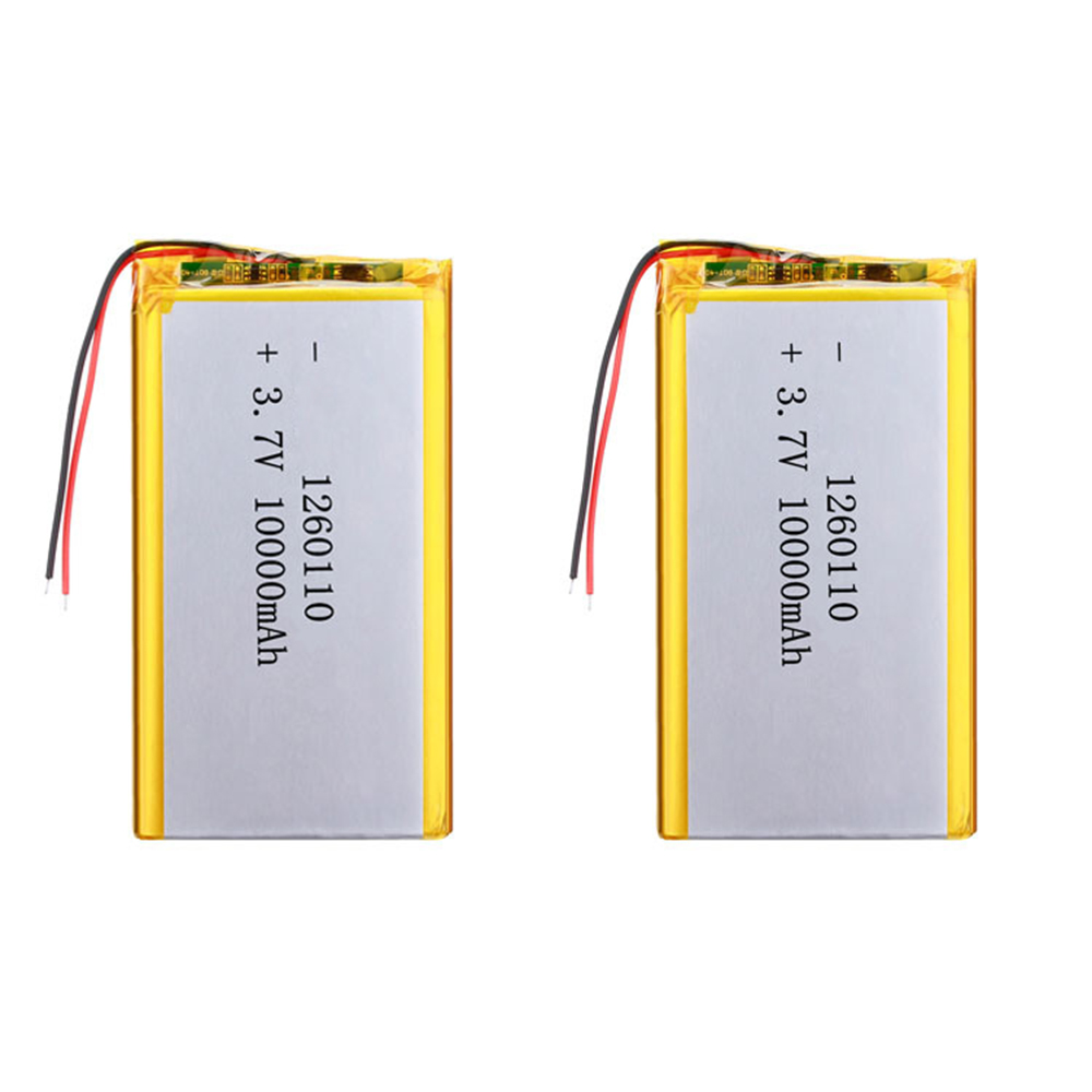 1260110 3.7V 10000mAh Rechargeable Lithium Polymer Battery Li-Po for Toy Power Bank GPS Laptop Camping Lights Diy Real Capacity