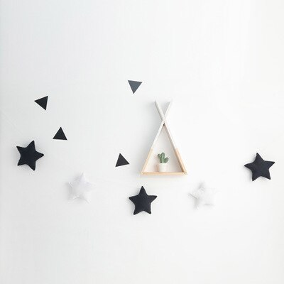 5 pièces étoiles tente corde suspendue chambre lit décoration pendentif nordique mur enfants chambre photographie jouet enfants noël accolade