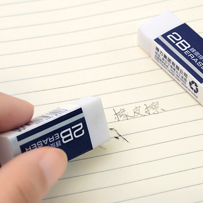 Simple Soft Durable Flexible Rubber Eraser 2B Writting Drawing Erasers Stationery Office School Supplies for Kids