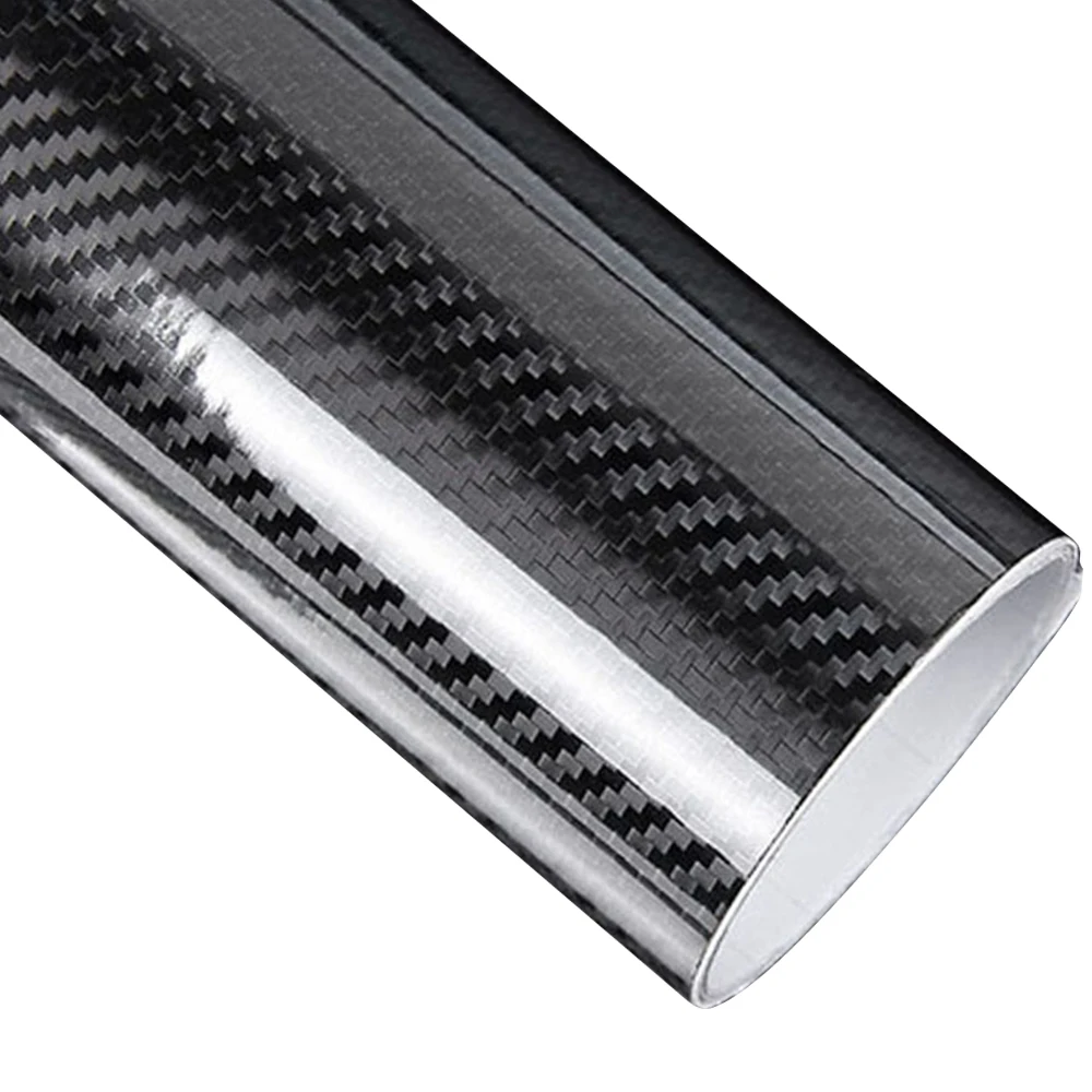 Película de vinilo de envoltura de fibra de carbono brillante 2D 3D 4D 5D 6D pegatina de coche Auto motocicleta envoltura película de cobertura accesorios decorativos para coche