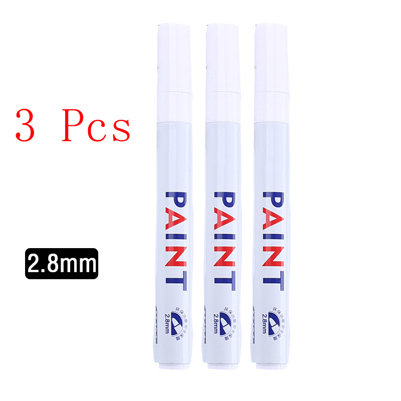 White Marker Pens 0.8/1/2/2.8/5mm Oily Waterproof White Gel Pen DIY Graffiti Sketching Markers Stationery Wrting School Supplies: army green