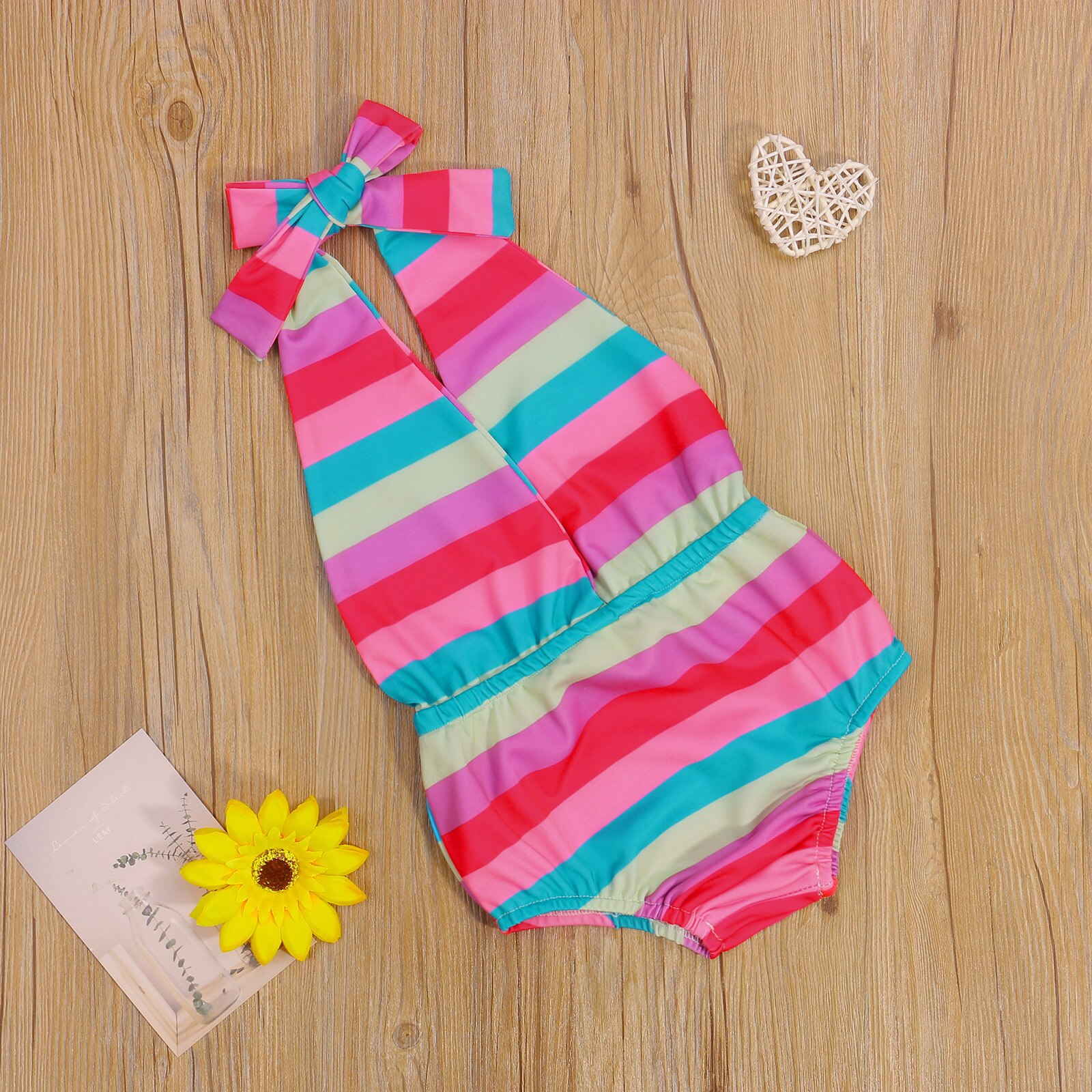 Baby Mädchen Badeanzug Schulterfrei - Blumen Design Für Pool & Strand