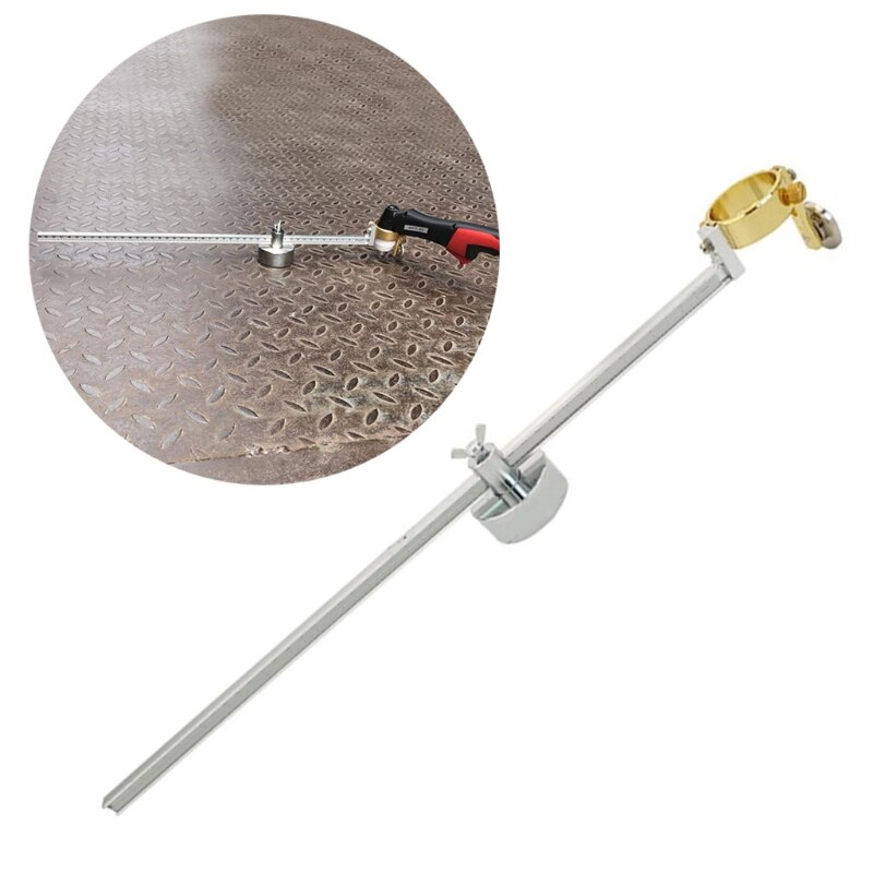 Torch Round Compass Cutting Roller Magnetic Guide Wheel Plasma Cutter Cutting Torch w/ Scale