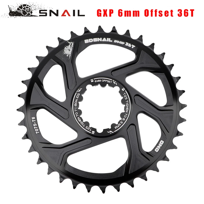 Gxp Bike Mtb Mountainbike 30T/32T/34T/36T/38T Crown fiets Kettingblad Voor Sram 11/12S Nx Xx Xo Gx GXP11 Enkele Schijf Lade Goedkope: Black 6mm offset 36T
