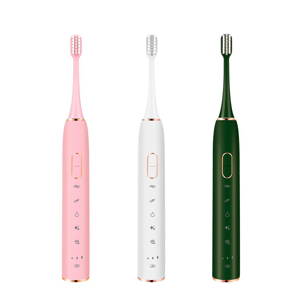 Electric Toothbrush S710 Ultrasonic Sonic toothbrush Wireless rechargeable battery IPX7 Waterproof extra brushes head