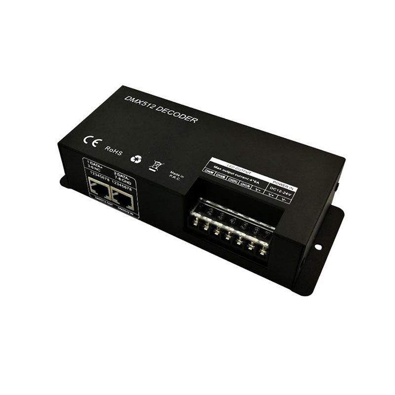 4CH * 8A Rgbw DMX512 Decoder Led Strip Licht Controller Dmx Pwm Tape Lights Constante Dimmer DC5V 12V 24V Rgb Driver