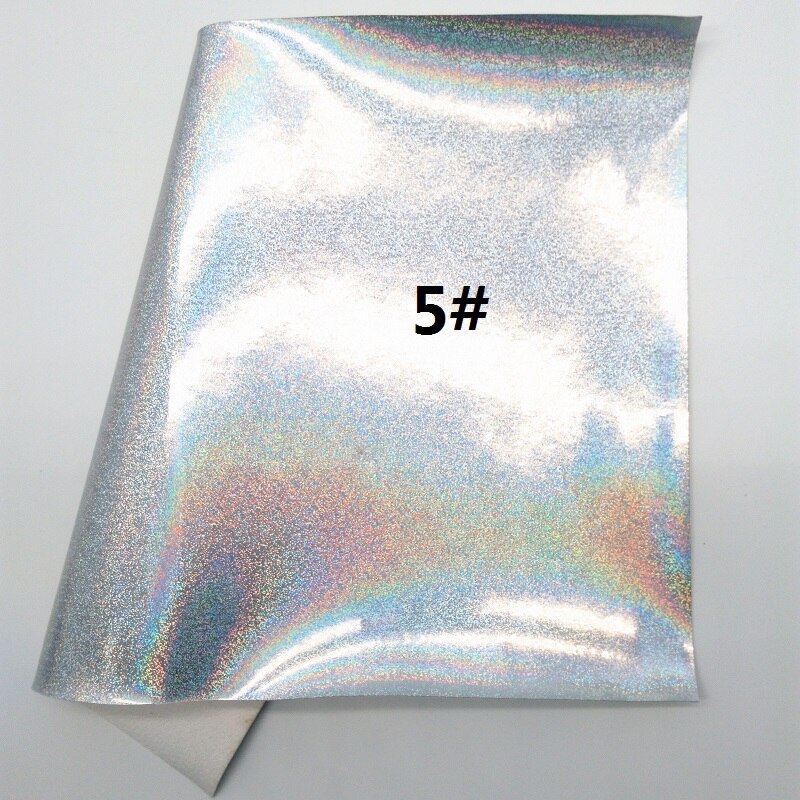 Zilver Glitter Stof, Faux Leer Stof, iriserende Synthetisch Leer Stof Lakens Voor Boog A4 21X29Cm Twinkling Ming XM552: 5