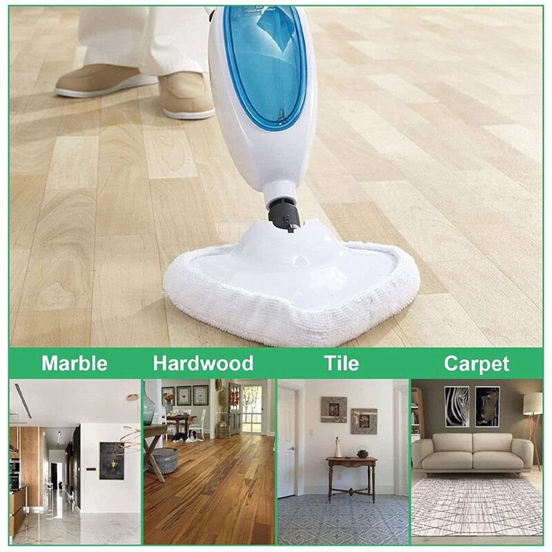 Driehoekige Steam Mop Pad Wasbare Microfiber Stoomboot Schoonmaken Pad Geschikt Voor Steamboy X5 H2O S302 S001,12 Stuks