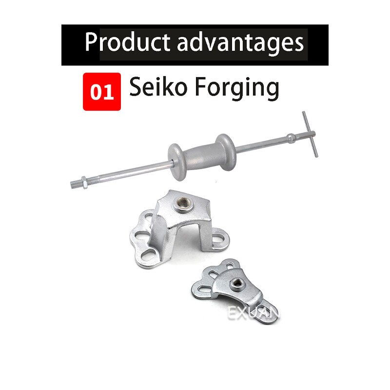 Automobile wheel bearing removal tool, rear wheel hub puller, van rear axle axle slide hammer puller