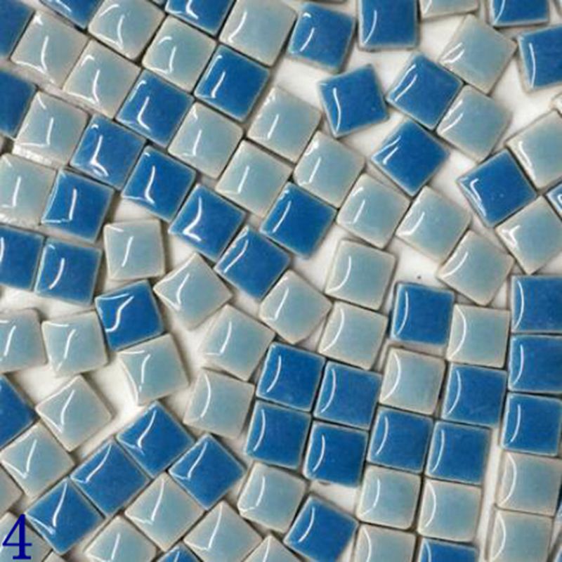 Keramisk glaseret mosaik løs korn gør-det-selv børns pædagogiske håndlavede collage materiale håndværk boligindretning aaa 0884: Farve 4