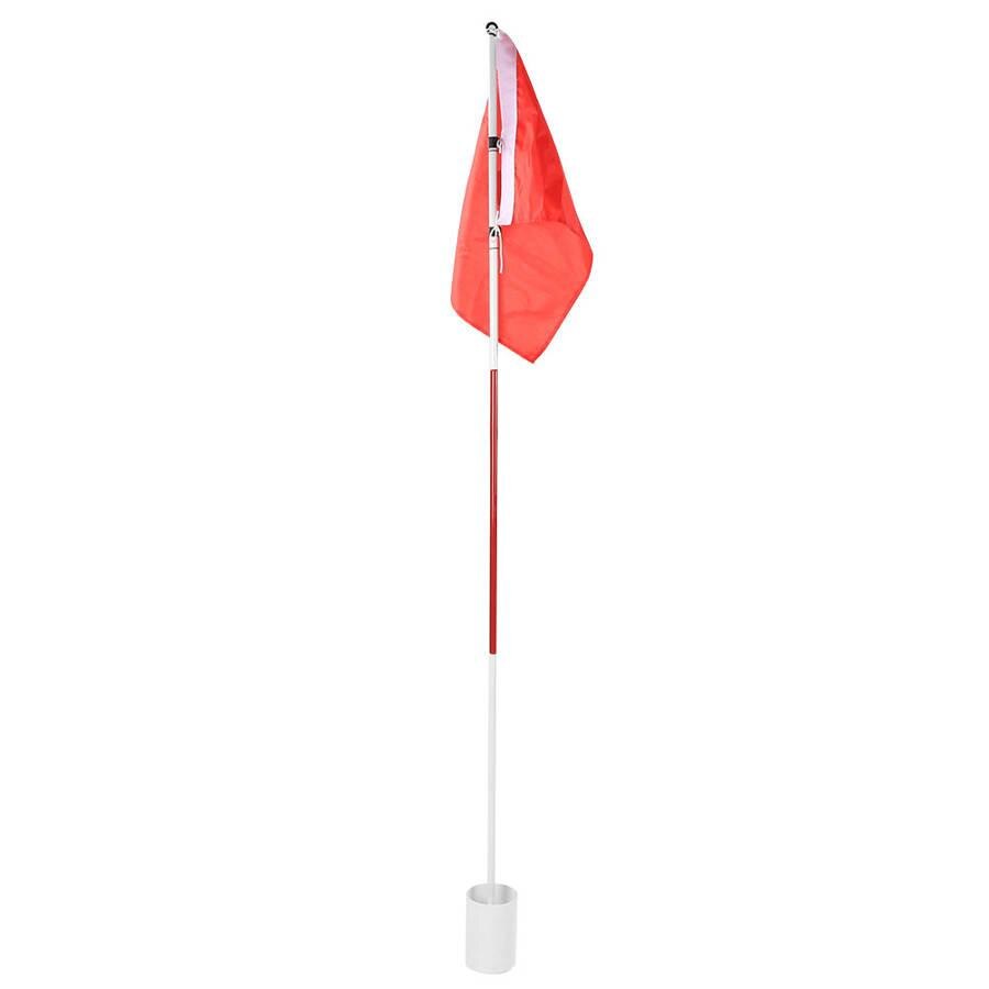Golf Hole Pole Cup Flag Stick 186cm 3 Sections Golf Putting Green Flagstick Golf Flag Flagpole Golf Hole Golf Training Equipment
