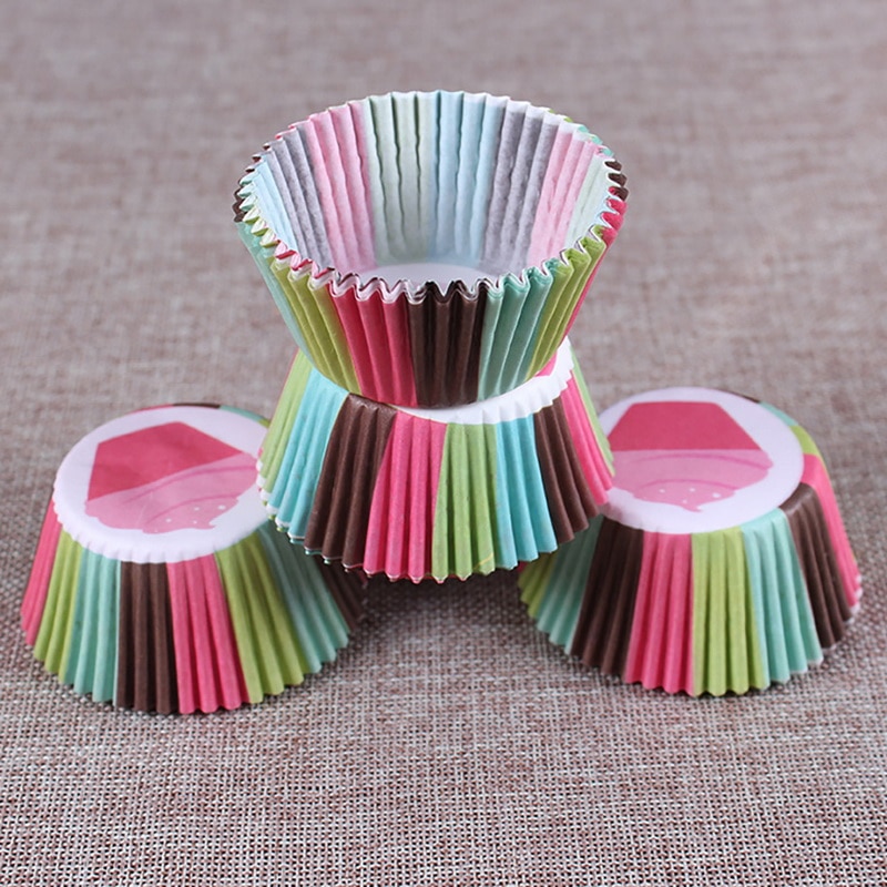 100 kpl/setti muffinssi cupcake kupit kakkumuodot cupcake vuoraus leivonta muffinirasia kuppi kotelo juhlatarjotin kakkumuotin koristelu työkalut
