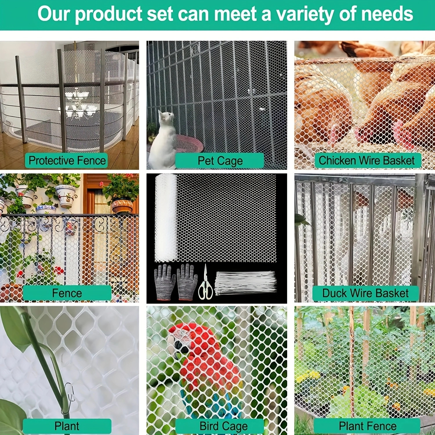 Filet de protection en maille pour animaux de compagnie, prévention des chutes, clôture antivol, fenêtre, banc, clôture de jardin, filet de protection pour chat, balcon