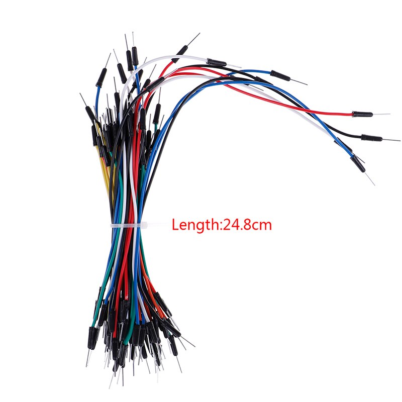 65pcs/lot Jump Wire Cable Male to Male Flexible Jumper Wires Breadboard DIY Starter Kit