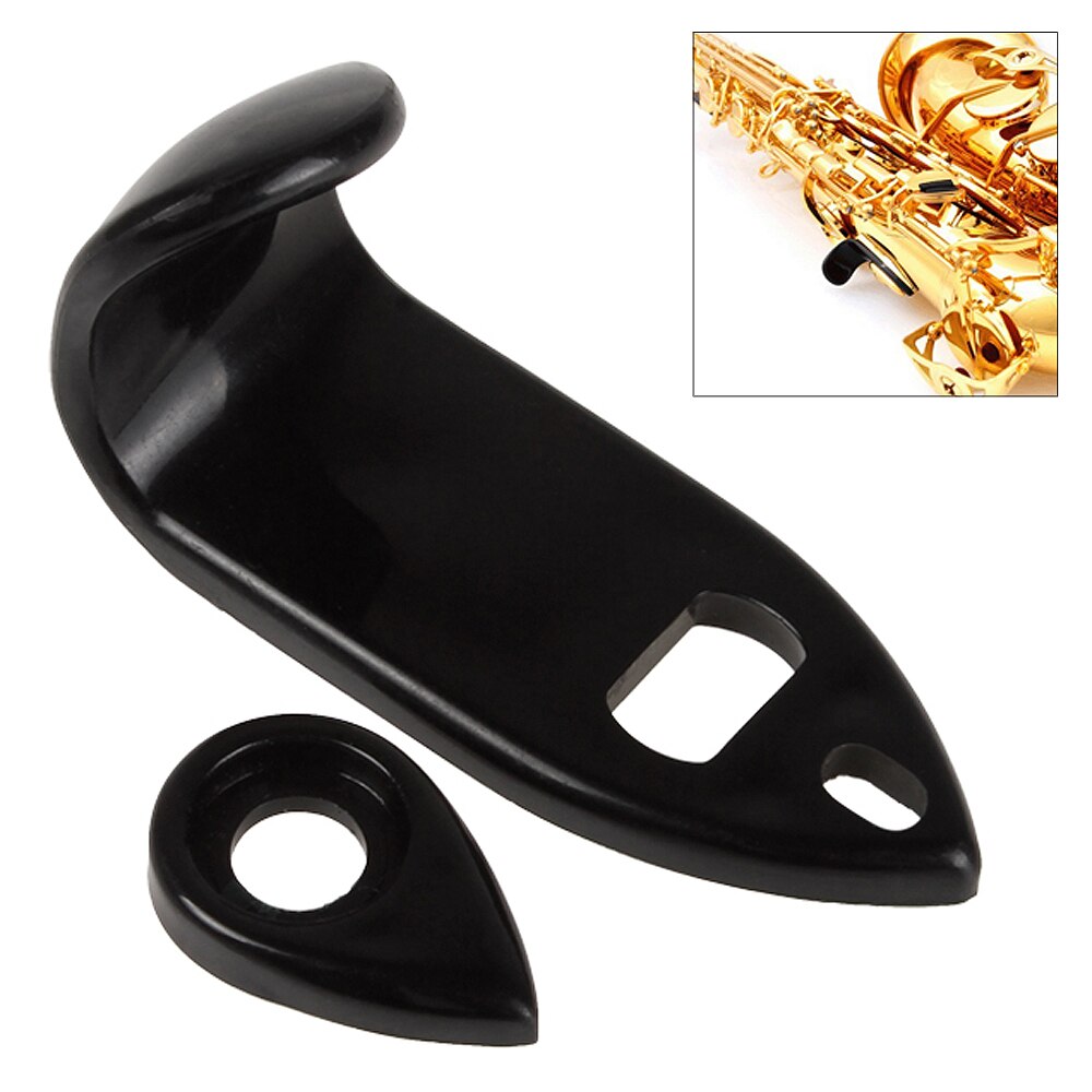 2 Stuks Professionele Zwarte Stijve Abs Sax Thumb Picks Saxofoon Accessoires Voor Altsaxofoon Beschermen De Duim Effec