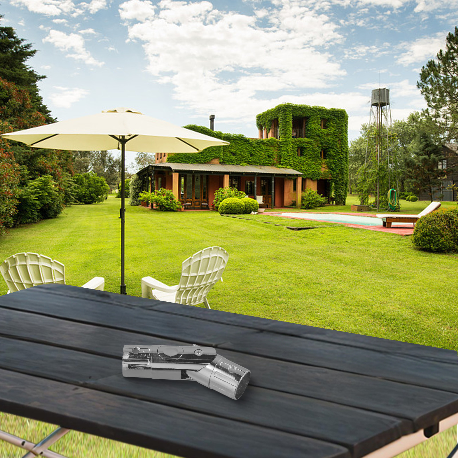 1x Abnehmbare Terrasse Regenschirm Shaker Drehen Wasserdicht Outdoor Garten Party Balkon Sonnenschirm Pol Lenkung Terrasse Regenschirme Teil