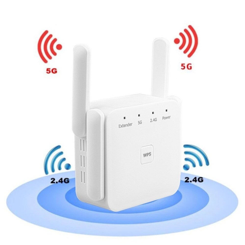 Pzzpss 1203U Wifi Repeater Router 2.4Ghz / 5Ghz 1200Mbps Netwerk Signaal Versterker Wifi Booster Thuis Signaal Netwerk extender