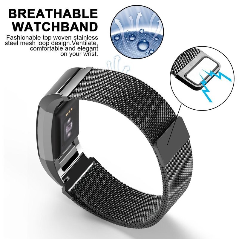 Milanese Loop ze stali nierdzewnej dla Fitbit Charge 2 Band bransoletka w stylu paska na nadgarstek dla Fit Bit Charge2 pasek do smarwatcha Smartband