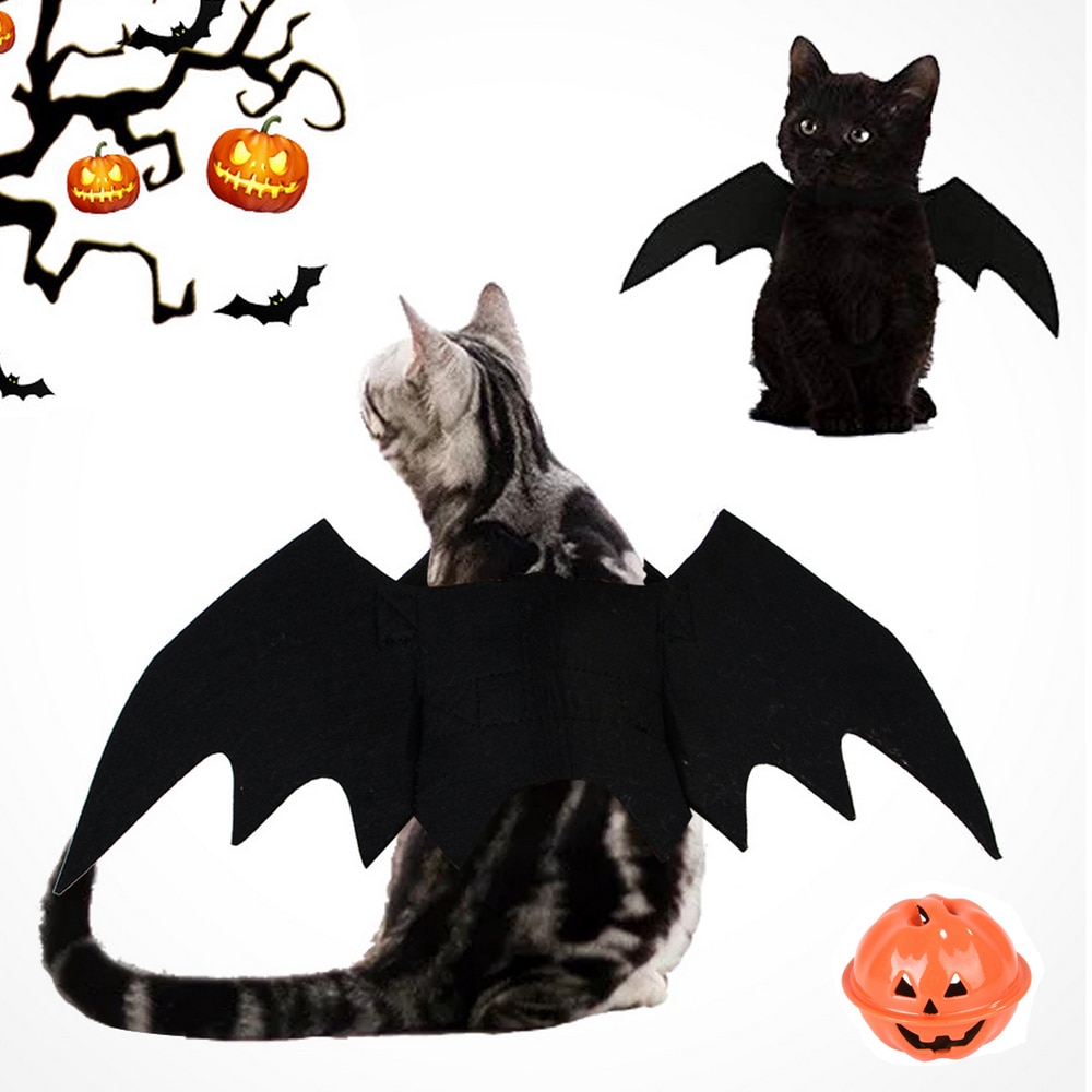 Disfraz de perro gato gracioso ala de murciélago, accesorio de Cosplay, disfraz de murciélago de Halloween, ropa de decoración para de Navidad, productos para mascotas