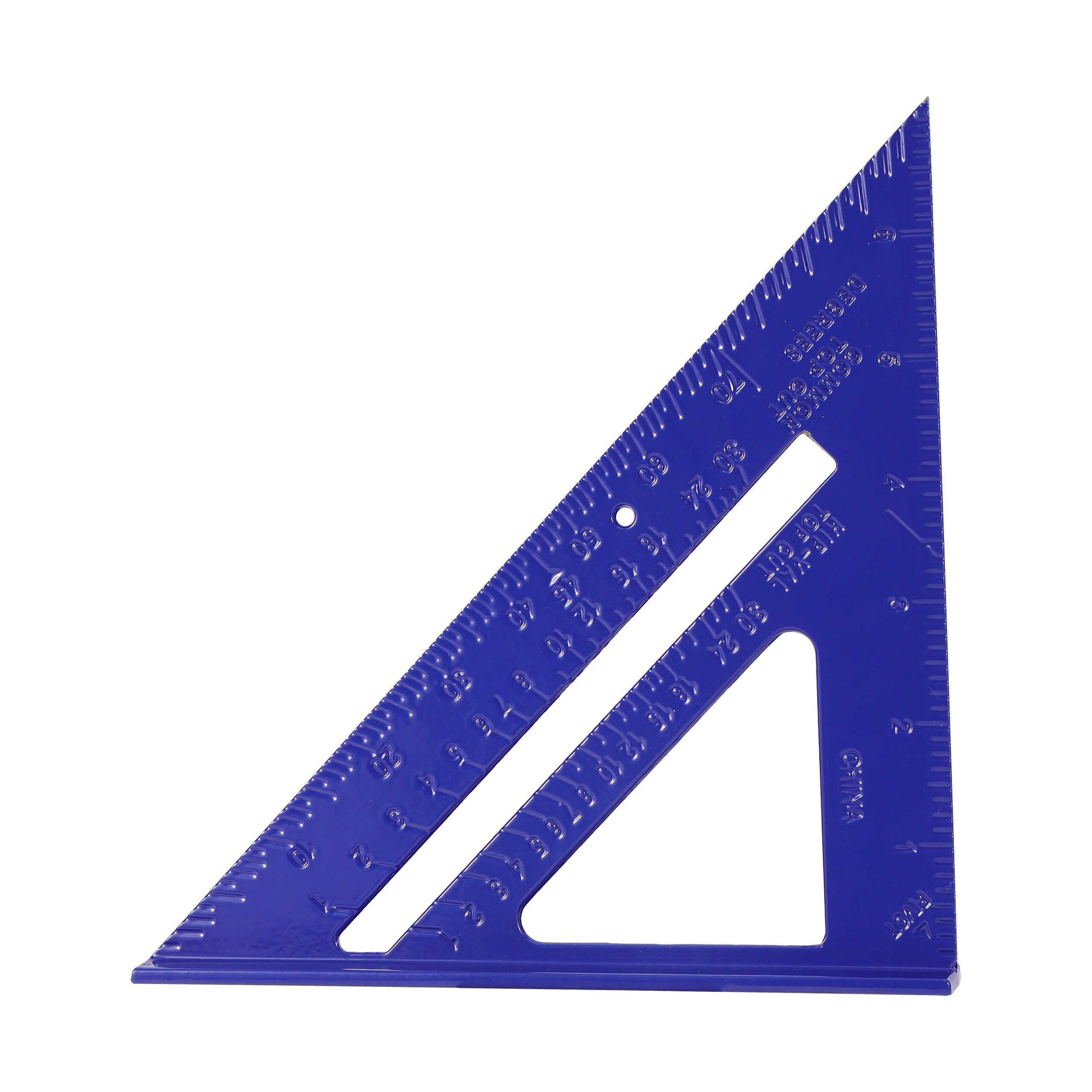 Drawing Tool Triangle Ruler Carpenter Square Speed Square Layout Tool Measurement Tool Angle Protractor Aluminum Alloy 1Pc: Blue