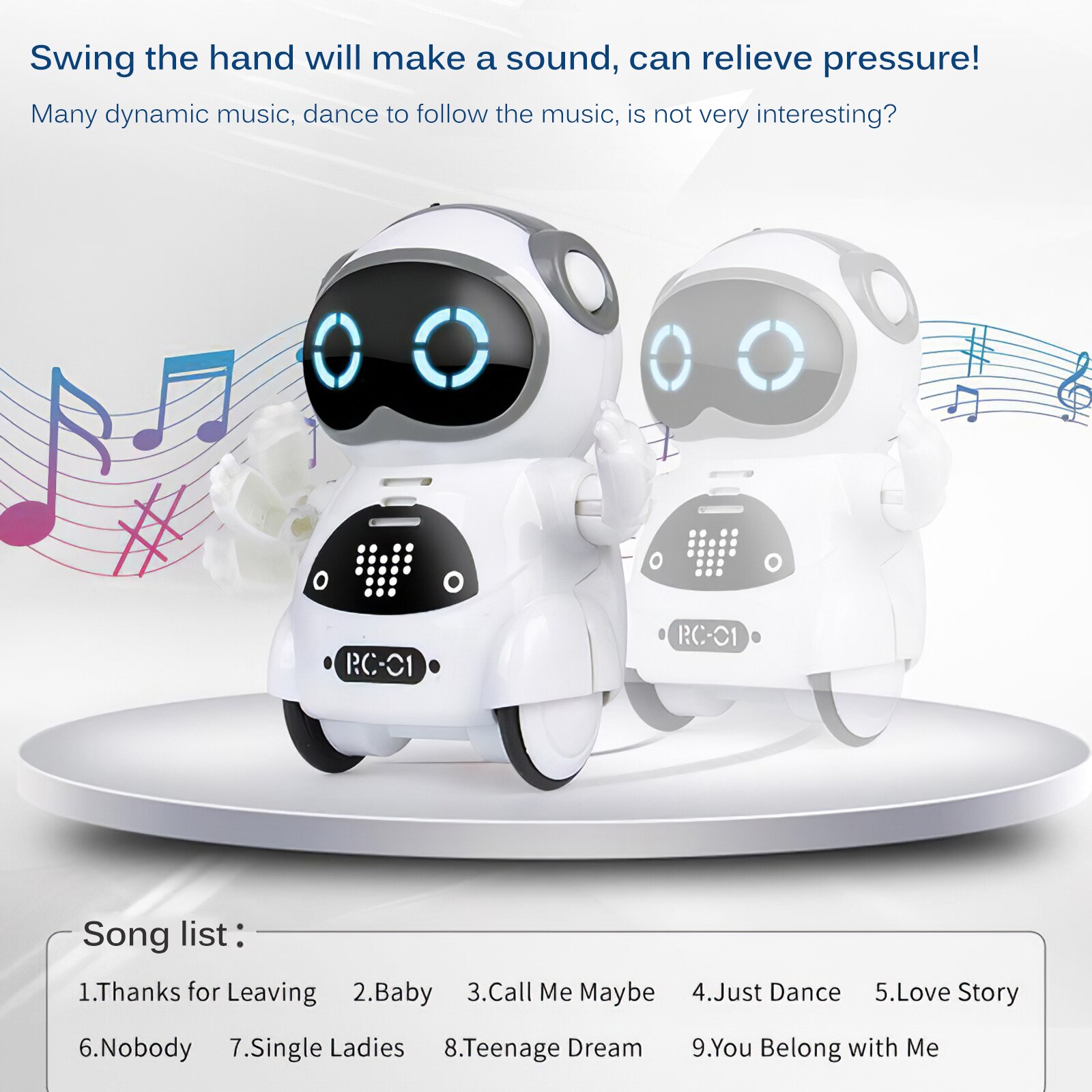 Cute Funny Dialogue Robot Interactive Conversation Intelligent Pocket Robot Electric Follow Music Dance Novelty Interesting