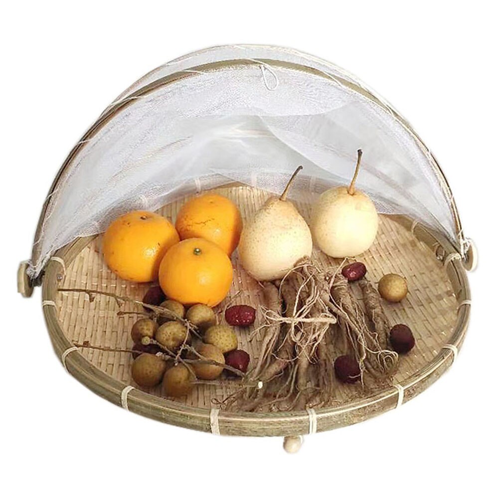 Bamboe Covers Voedsel Couvercle Cuisine Opbergmanden Dust Covers Voor Keuken Wasmand Organizer Gereedschap