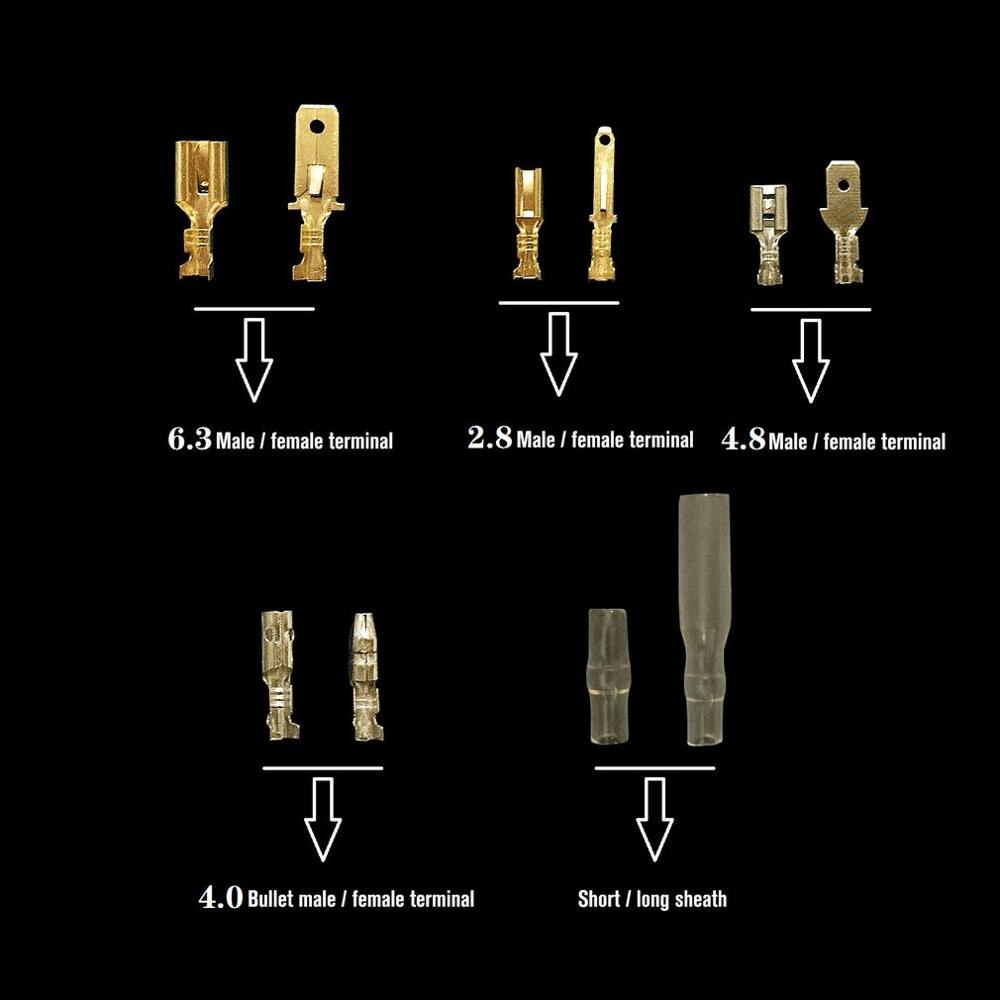 150 Pcs 6.3Mm 2.8Mm 4.8Mm Mannelijke Vrouwelijke Auto Splice Connector Crimp Draad Terminals Voor Motorcycle Bike Auto