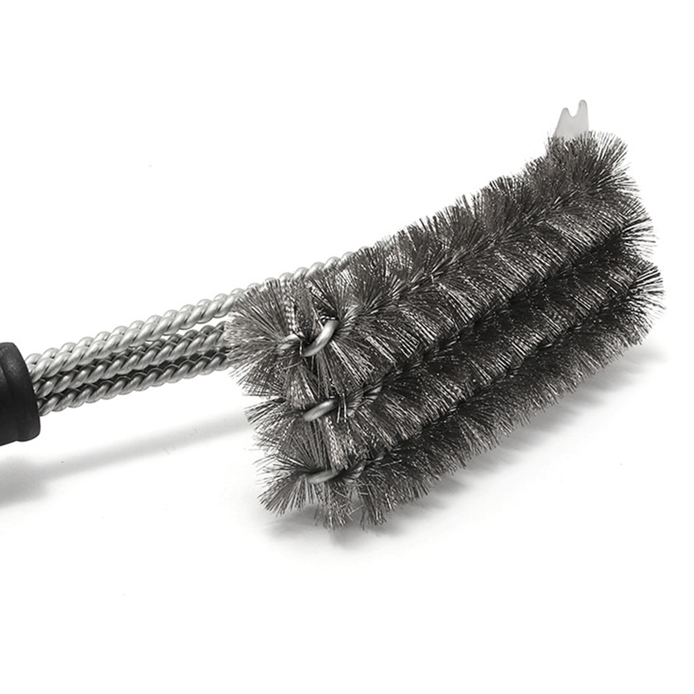 Grate Scraper Stainless Steel Bristle Wire Grill Cleaning Brush Ergonomic BBQ Home Outdoor Tools Long Handle Portable Oven