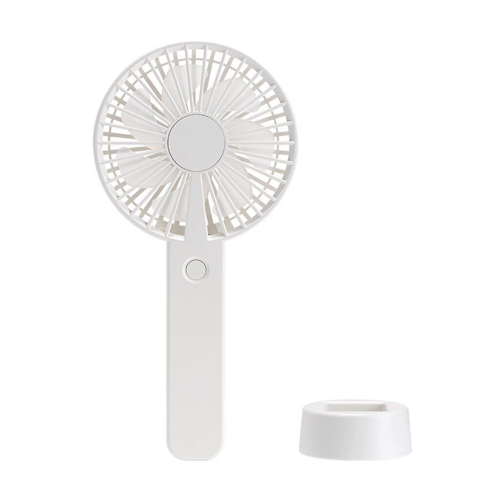Summer Home Fan Office Outdoor Desktop LED Handheld Charging USB Charging Portable Multi-function Mini Fan Summer Cool: WH