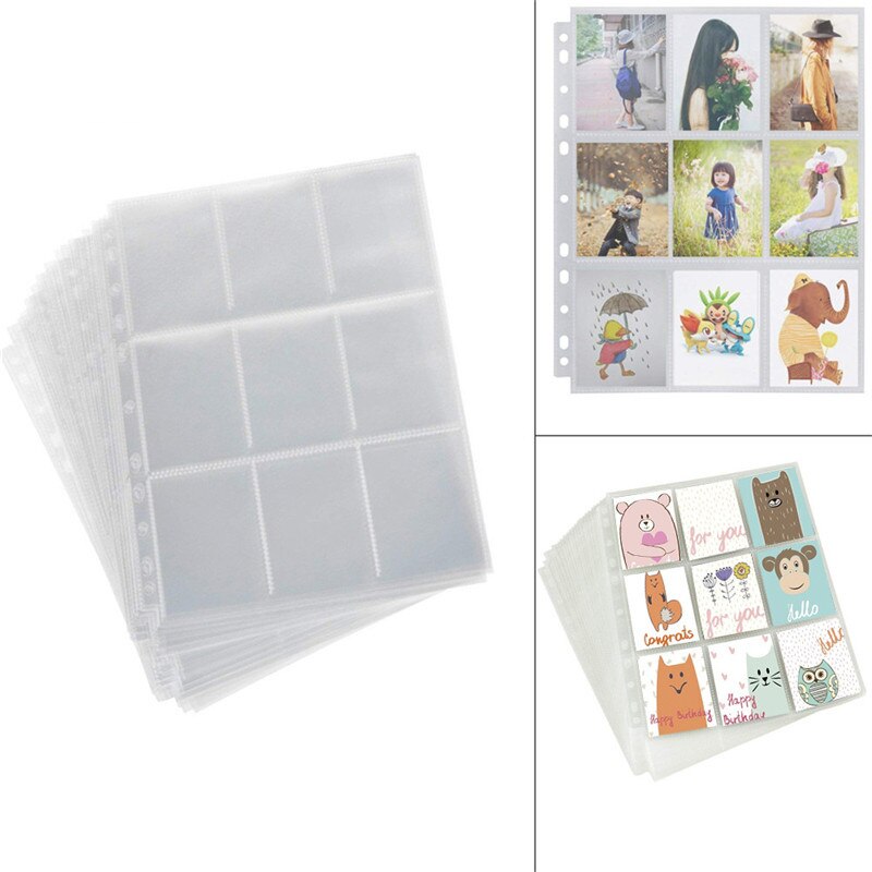 5/10/20Pcs Trading Card Sleeves Storage Wallets Album Pages Collection Coin Holders Wallets Sleeves Photo Albums
