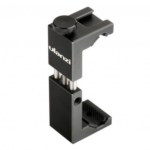 Ulanzi ST-02S Multifunctionele Metalen Telefoon Houder Bracket Fix Stand Accessoire Telefoon Houder Camera Accessoire Aluminium Statief: Black